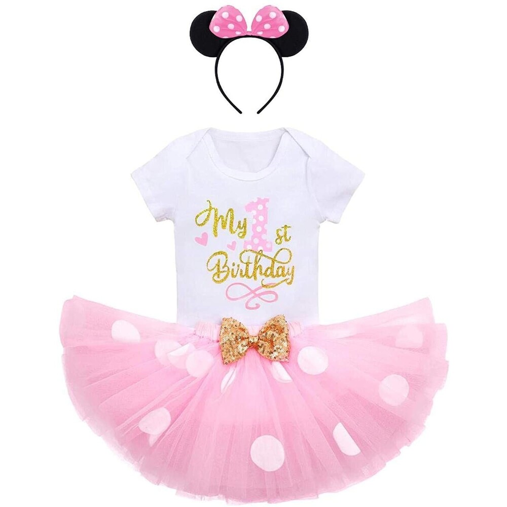 Minnie Mouse Birthday tutu set